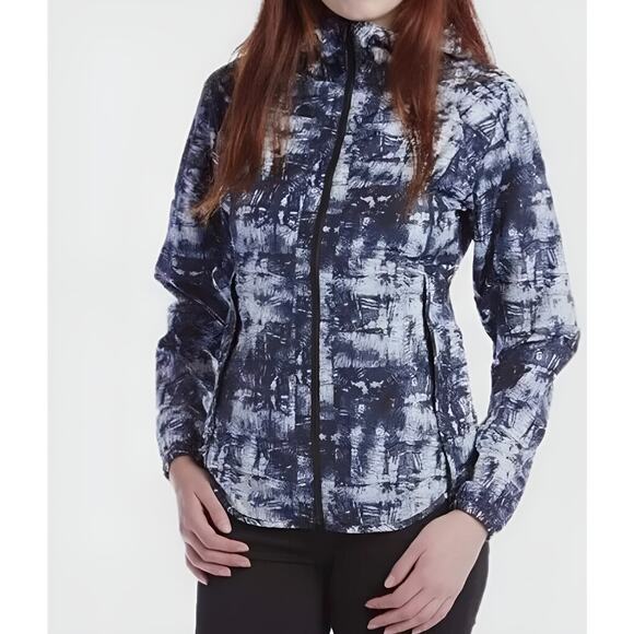 The North Face Jackets & Blazers - The North Face Flyweight Blue/White Windbreaker Running Jacket Women Sz S